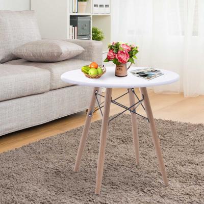 HOMCOM® ŁAWA STOLIK KAWOWY NOCNY OKRĄGŁY drewno + metal