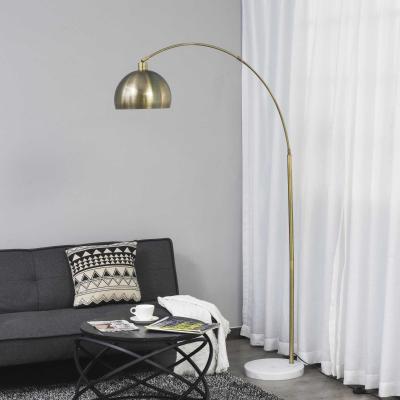 Lampa łukowa z regulowanym kloszem E27 lampa podłogowa łukowa podstawa z marmuru metal