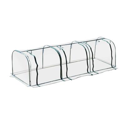 Szklarnia cieplarnia skrzynia inspektowa z drzwiami stal PVC Outsunny