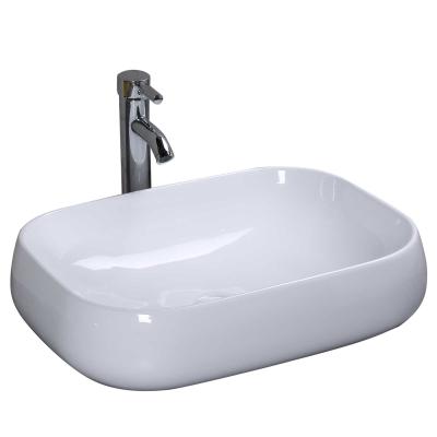 kleankin® UMYWALKA NABLATOWA STAWIANA NA BLAT ceramiczna biała 56 x 42 x 14,5cm