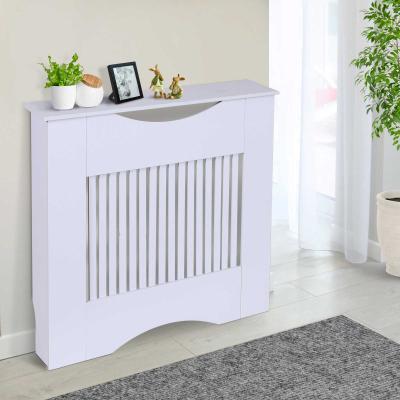 HOMCOM® Osłona Maskownica Na Kaloryfer Obudowa Na Grzejnik Płyta MDF Biały 78 x 19 x 80,5 cm NOWOŚĆ