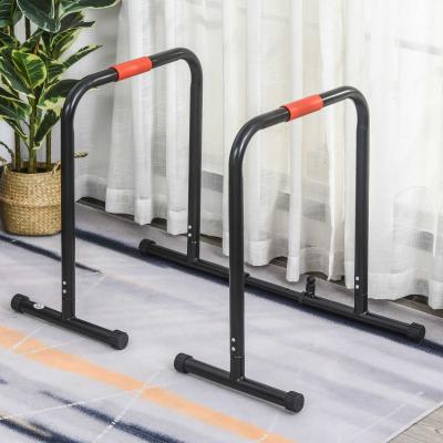 Dip bary fitness paraletki poręcz stacjonarna regulowana do pompek stal czarny