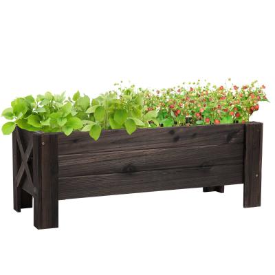 Outsunny Hochbeet Pflanzkasten Tannenholz 100 cm x 36,5 cm x 36 cm