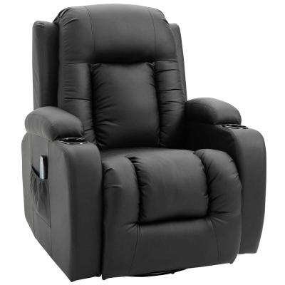 HOMCOM Massagesessel Fernsehsessel Relaxsessel mit Liegefunktion TV Sessel Massagestuhl mit Wärmefunktion Wippenfunktion mit Fernbedienung Schwarz 85 x 94 x 104 cm