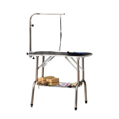 PawHut Trimtafel inklapbaar tafel voor het trimmen dierentrimtafel met opbergmand voor honden katten