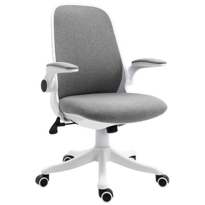 draaistoel bureaustoel directiestoel ergonomisch gevormd studenten stoel in hoogte verstelbare bureaustoel met kantelfunctie draaistoel thuiskantoor kantoor imitatielinnen instelbare hoogte 120-175 cm Grijs 62,5 x 60 x 90-98 cm kantoorwerkplek