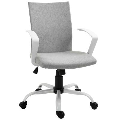 Vinsetto bureaustoel kantoorstoel mesh rugleuning met kantelfunctie hoofdsteun stoel thuiskantoor in hoogte verstelbaar ergonomisch 360° zwenkwielen schuimstof nylon grijs 61 x 61 x 89-99 cm
