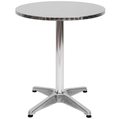 HOMCOM Adjustable Aluminium Bar Table-Silver