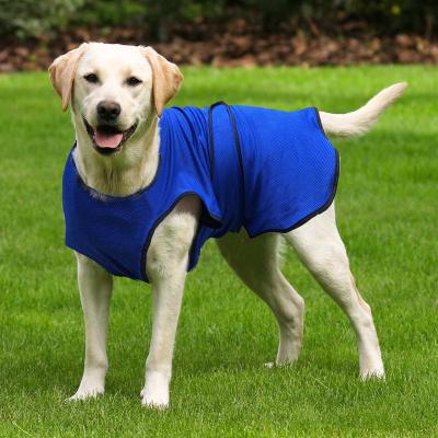 PawHut Dog Cooling Coat, Adjustable Size, Back Length 70 cm, Polyester-Blue