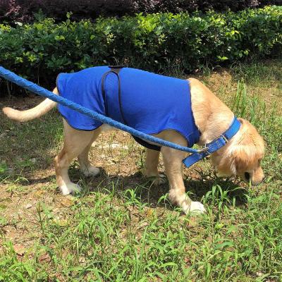 PawHut Dog Cooling Coat, Adjustable Size, Back Length 50 cm, Polyester-Blue