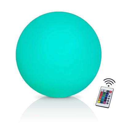 HOMCOM Ф30 x H29cm LED Ball Light 16 RGB Color Cordless Rechargeable Remote Control