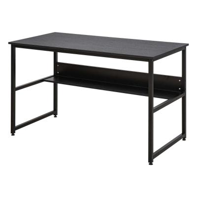 HOMCOM Schreibtisch Industrie Design Metall Schwarz 120 cm x 60 cm x 75 cm