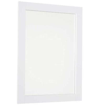 kleankin 72x52cm Home Mirror Thick Frame Large Clear Reflection Elegant Design White