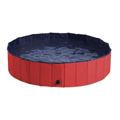 Pawhut Φ140 x 30H cm Pet Swimming Pool-Red