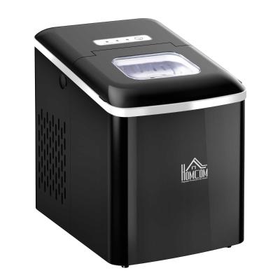 HOMCOM Portable Ice Maker Automatic Cleaning 12kg/24H Production Scoop Basket