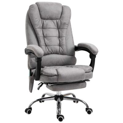 Vinsetto Distressed Leather-Look 6-Point Massage Office Chair Grey