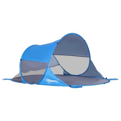 Outsunny Fibreglass Frame 2 Person Pop-Up Lightweight Camping Tent Blue