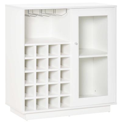 HOMCOM Modern Sideboard Wine Cabinet Cupboard with Glass Holder & 20-Bottle Wine Rack