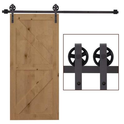 HOMCOM 6ft Single Sliding Barn Door Style Track Kit