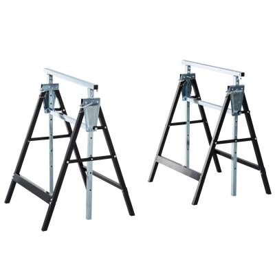 HOMCOM 2xTelescopic Builders Trestle Work Bench-Black