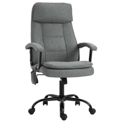 Vinsetto Faux Linen 2-Point Massage Office Chair Grey