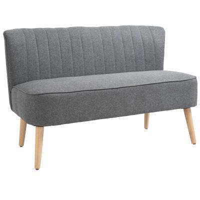 2-osobowa kanapa sofa tapicerowana meble wypoczynkowe szeroka jasnoszara