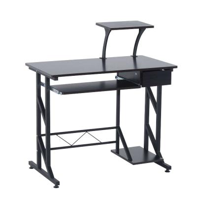 HOMCOM Compact Computer Desk-Walnut