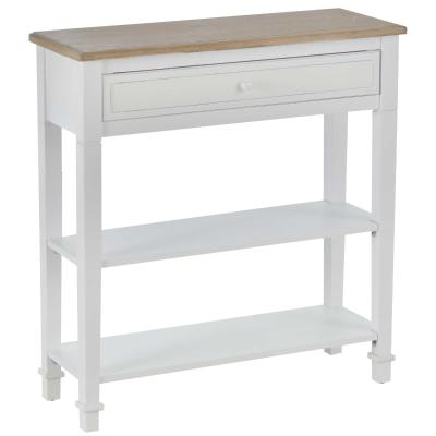 HOMCOM MDF Wide Drawer Console Table White