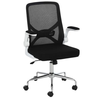 Vinsetto Plastic Padded Armrest Home Office Chair Black/White