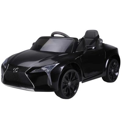 HOMCOM samochód dziecięcy pojazd dla dzieci oficjalnie licencjonowany jeździk Lexus LC500 dla dzieci w wieku 3–6 lat samochód elektryczny z pilotem 2,4G MP3/USB światła muzyka tworzywo sztuczne metal czarny 106 x 43 x 44 cm