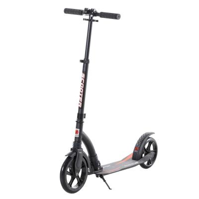 HOMCOM Teen/Adults Aluminium Folding Kick Scooter w/ Shock Mitigation System Black