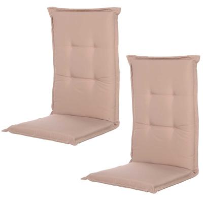 Outsunny Polyester High Back Outdoor Garden Chair Replacement Cushion Beige
