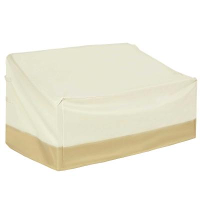 Outsunny Waterproof Furniture Cover For 3 Seat Rattan Sofa, 600D Oxford Cloth, 152Lx87Wx58-79H cm-Beige/Coffee