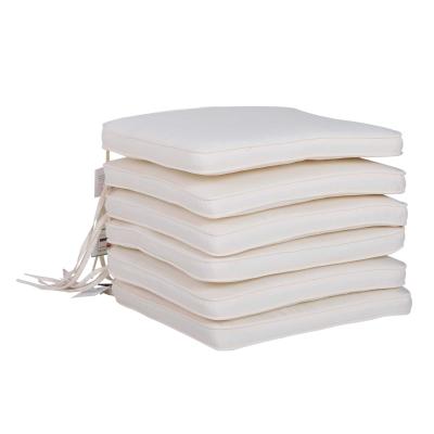 Outsunny Set of 6 Chair Cushion Seat Pads Dining Chair w/ Straps Indoor Outdoor