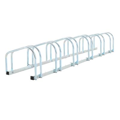 HOMCOM 6-Bike Floor Parking Stand-Silver