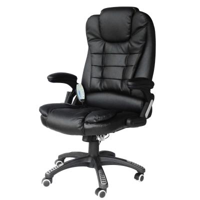 HOMCOM PU Leather Office W/Massage Function, High Back-Black