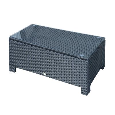 Outsunny Rattan Coffee Table-Black