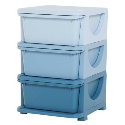 HOMCOM Kids Storage Units w/ Drawers 3 Tier Chest Vertical Dresser Tower Toy Organizer