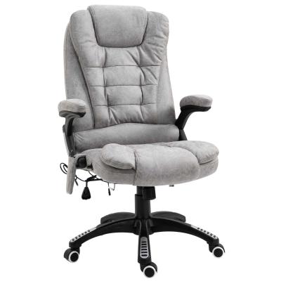 Vinsetto PU Leather 6-Point Massage Office Recliner Chair Grey