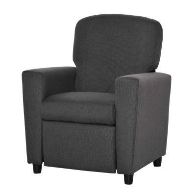 HOMCOM Kids Sofa with Footrest Linen Recliner Upholstered Armchair for Playroom Grey