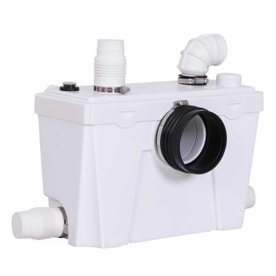 HOMCOM Bomba Trituradora Sanitaria de Agua Residual con 400W y 4 Entradas para Baño Cocina y Lavabo 40x17x28 cm Blanco
