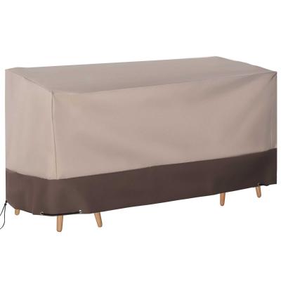 Outsunny Funda para Muebles de Jardín 600D Oxford Protecció contra el Polvo los Rayos UV Cubierta para Mobiliario Exterior 127x72x76 cm para Mesas Sillas Sofás Marrón