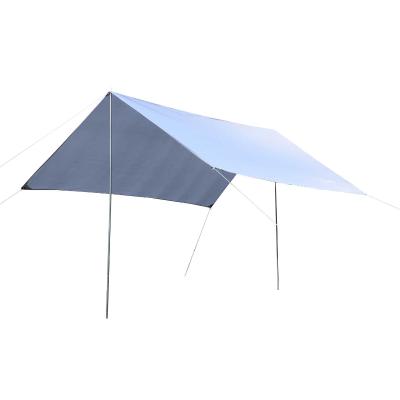 Outsunny Toldo de Refugio Portátil Impermeable 3x3 m Carpa Tienda de Campaña Grande para Camping Playa Picnic Protección Solar Blanco