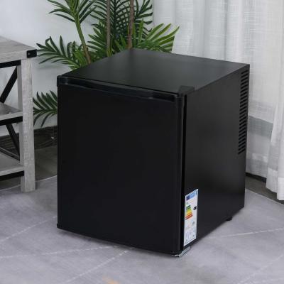 HOMCOM Mini Frigorífico Mini Bar Volumen 50 L Mini Nevera con Estante Extraíble Ajustable LED Ruido Mínimo de Eficiencia Energética 43x48x51 cm Negro