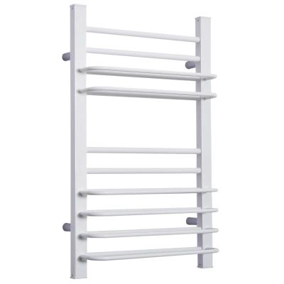 HOMCOM Toallero Eléctrico de Pared Radiador Calentador Secador Térmico de Toallas para Baño 50-55℃ 200W 16 Barras Aluminio y PP 50x18x80cm