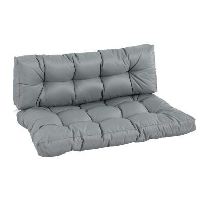 Outsunny Cojín para Palé con Respaldo 120x80x12 cm Cojín para Banco para Columpio Hamaca Interior Exterior Gris