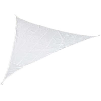 Outsunny Toldo Vela 5x5x5m Triángulo Color Crema Sombrilla Parasol Terraza Jardín Camping