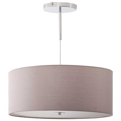 HOMCOM Lámpara de Suspensión Ø59x44 cm Lámpara Colgante Textil con Luces LED 35W con 3 Modos de Color y Soporte de Metal Dormitorio Sala de Estar Gris