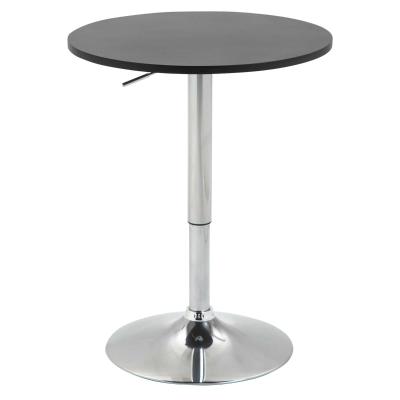 HOMCOM Mesa de Bar Regulable en Altura con Base Redonda y Antideslizante para Cocina Comedor Ø60x69-93 cm Negro