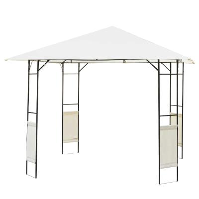 Carpa Cenador para Jardín o Terraza - Color Crema - Acero y Poliéster - 3x3x2,6 m